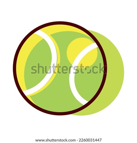 tennis ball sports icon white background