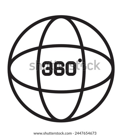 virtual reality view 360 isolated icon