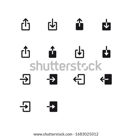 Set of arrow icons. Arrows for the website and app. Vector navigation line style symbols.