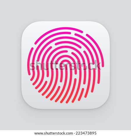 ID app icon. Fingerprint vector illustration 