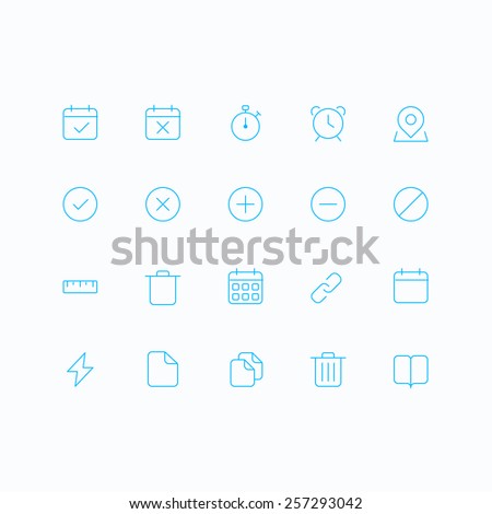 Outline vector icons for web and mobile. Thin 2 pixel stroke & 60x60 resolution 