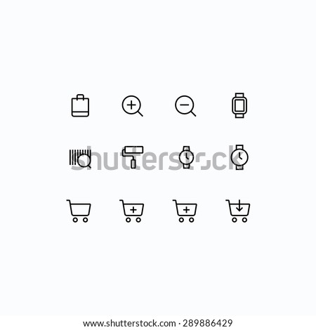 Outline vector icons for web and mobile. Thin 2 pixel stroke & 60x60 resolution
