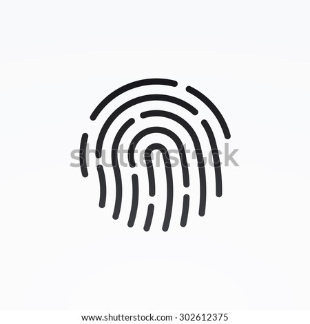 ID app icon. Fingerprint vector illustration