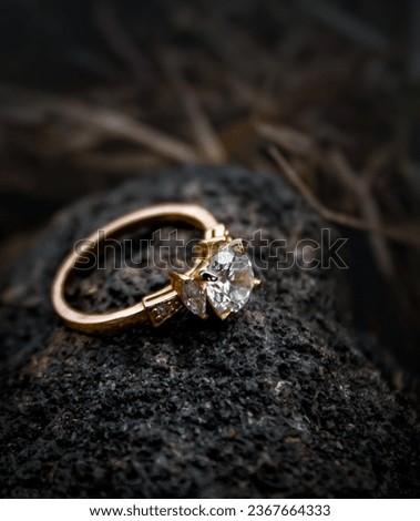 Similar – Foto Bild Eleganter Ring auf weißem Quarz