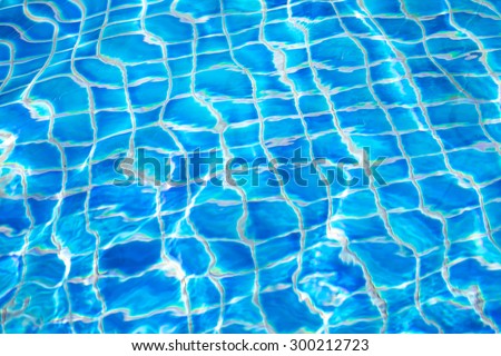 De focused or soft focused or blue swimming pool for sport background