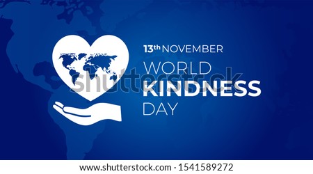 World Kindness  Day Blue Illustration Background 