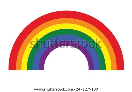 LGBT flag, rainbow color love symbol, pride month in June, vector illustration. 