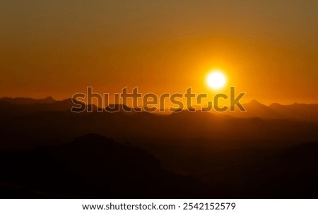Similar – Image, Stock Photo Beautiful sunrise at Damaraland, Namibia. Group of people seen from their back walking up a mountain.