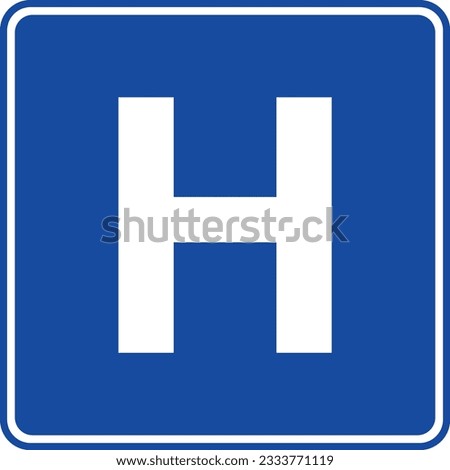 hospital sign blue vector design