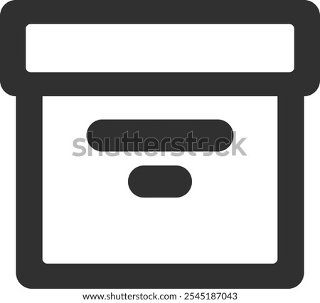 File archive black sign icon vector illustration