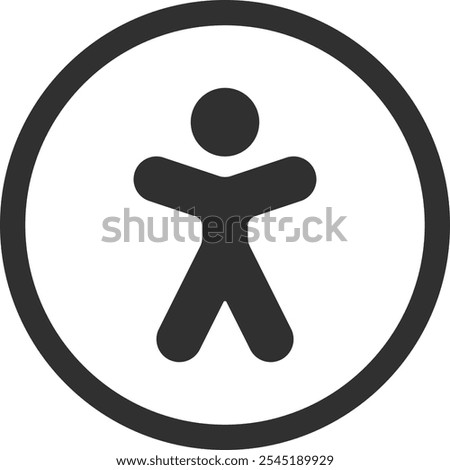 Accessibility black sign icon vector illustration