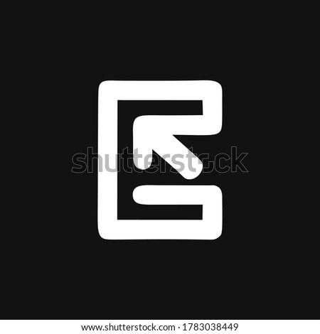 monogram logo initial letter rpg or pgr isolated black background
