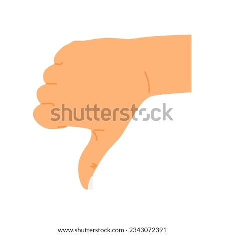 the thumb down gesture indicates dislike