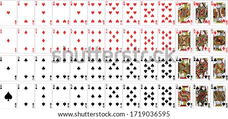 All types of playing cards Foto stock © 