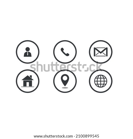 Icons for indicate personal detail in business cards ,resumes or other digital and printed media