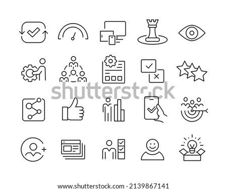 User Experience Icons - Vector Line. Editable Stroke. 