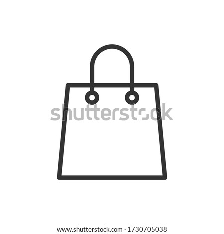 Shopping bag icon. Vector Illustration.