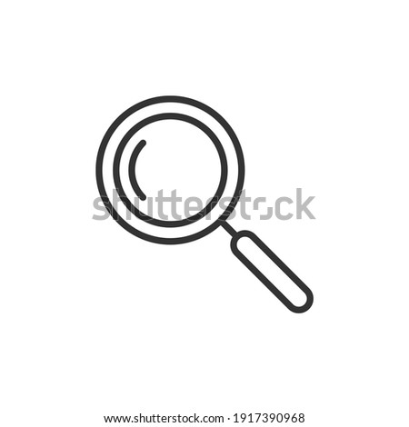 Magnifying glass line icon, outline vector sign, linear style pictogram isolated on white. Vector.