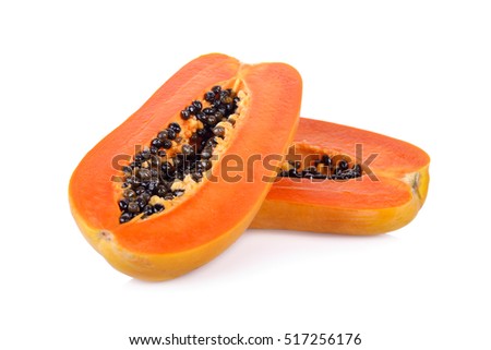 Similar – Foto Bild Halbierte Papaya auf blauem Hintergrund. Platz zum Kopieren.