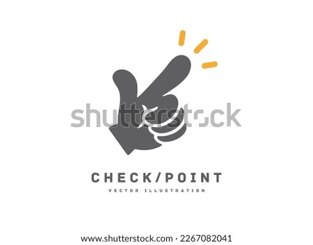 Check point pointing icon vector illustration