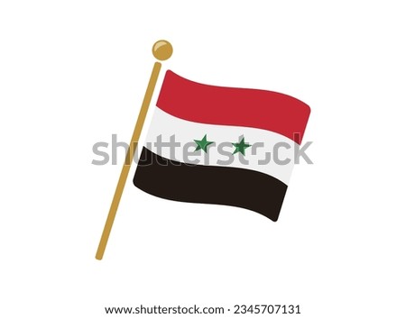 Syrian Arab Republic flag icon vector illustration
