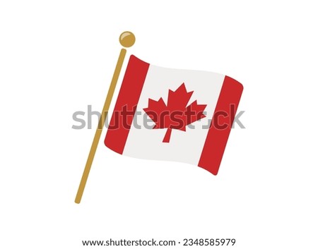 Canadian flag icon vector illustration