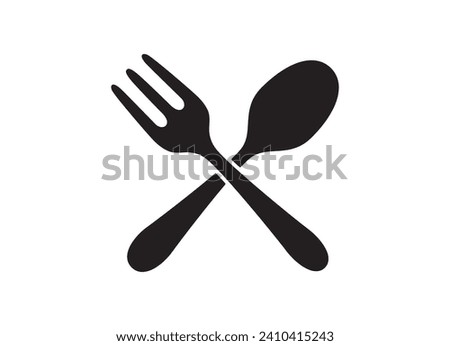 Spoon and fork icon vector illustration