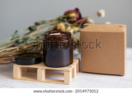 Similar – Image, Stock Photo Lavender Soy Candle