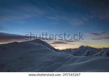 beautiful mountain winter landscape