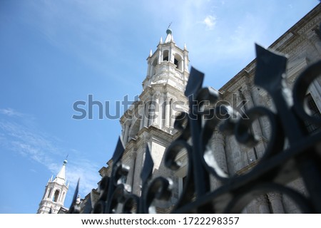 bell tower of a church in peru Imagine de stoc © 