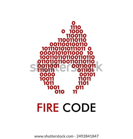 Modern fire code logo for technology company