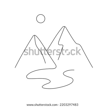 Simple Mountain Drawing | Free download on ClipArtMag