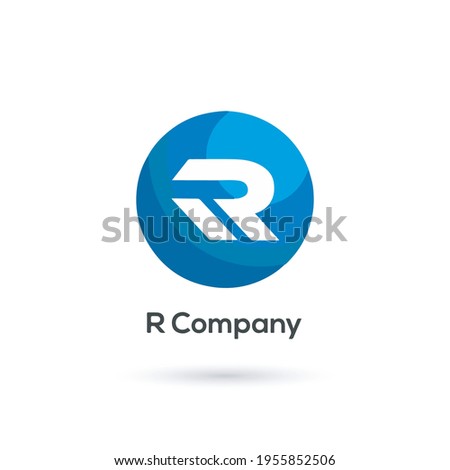 Creative R letter logo design vector template