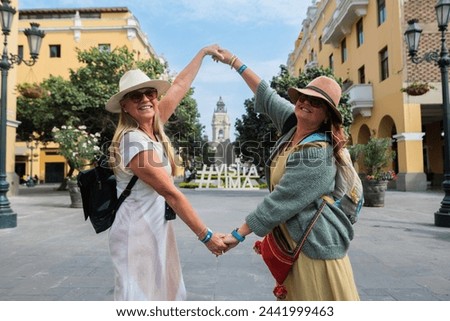 Foto Bild Center street Lima, Tourismus in den Straßen von Lima