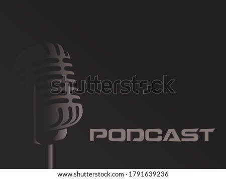 Podcast Microphone Icon Dark Gradient 