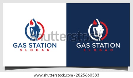 Petrol pump logo design template