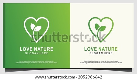 love nature plant leaf logo