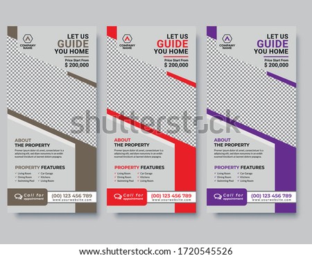 Modern real estate DL flyer design
Corporate rak card template Photo stock © 