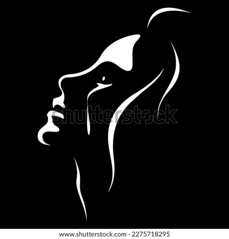 Similar – Image, Stock Photo Portrait about violence against women | Young woman symbolizes: No