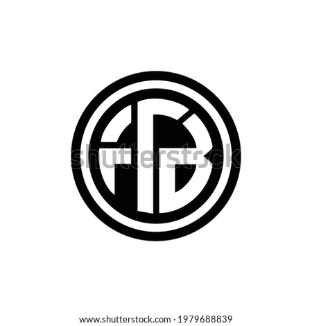 FTB Letter circle Logo Design Vector