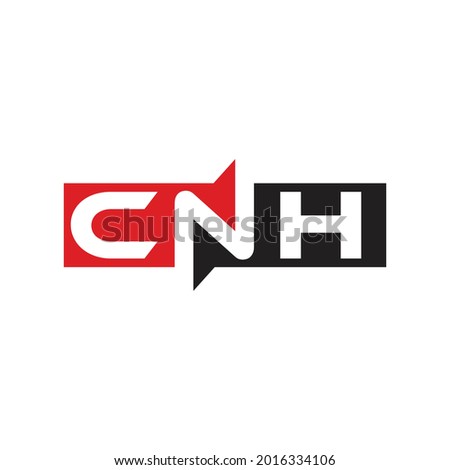 CNH monogram initial letters logo Design Vector