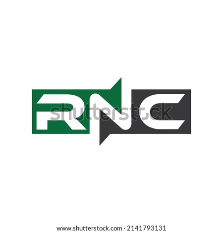 RNC monogram initial letters logo Design Vector