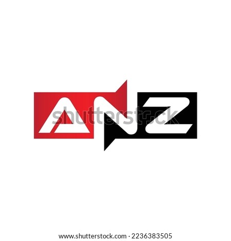 ANZ Monogram Initial Letters Logo Design