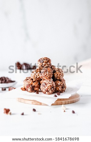 Similar – Image, Stock Photo Energy protein balls with nuts, hemp seeds