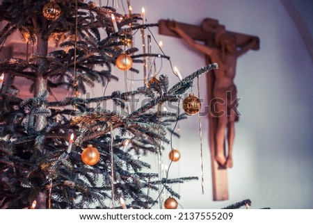 Similar – Image, Stock Photo Merry Christmas, Weihnachtsbaum in Aquarell