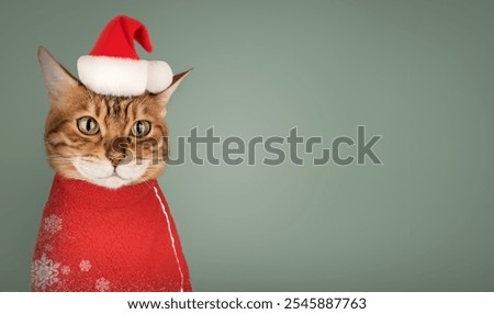 Similar – Image, Stock Photo Bengal Cat and Christmas Tree