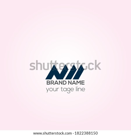 NM vector logo design, NW Creative logo design