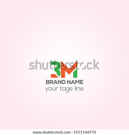 MMM vector logo design, 3M Creative logo design