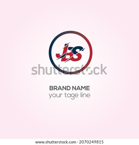 JBS with round vector logo, Business logo, company monogram