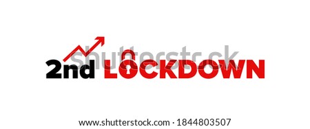 2nd Second Lockdown Covid-19 Coronavirus Logo. UK will enter a 2nd national lockdown on Thursday 5 November 2020. 2nd Lockdown Logo with Icons for Coronavirus Covid 19 Epidemic